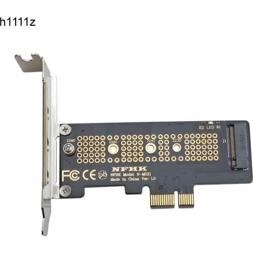 NVMe PCIe M.2 NGFF SSD to PCIe x1 Adapter Card PCIe x1 to M.2 Card with Bracket PCI-E M.2 Adapter for 2230 2240 2260 2280 SSD M2