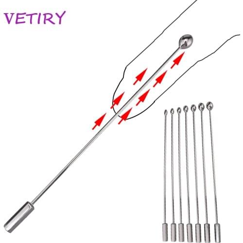 VETIRY Male Urethral Dilator Sex Toys for Men Metal Urethral Catheter Masturbator Horse Eye Stimulation Penis Plug Sounding