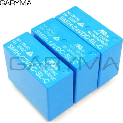Relay SMIH-05VDC-SL-C SMIH-12VDC-SL-C SMIH-24VDC-SL-C 5VDC 12VDC 24VDC 16A 8pins