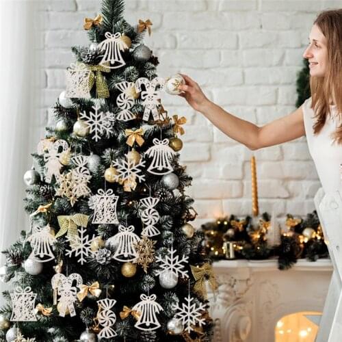 Xmas Decoration 2021New Wooden Craft DIY Christmas Decoration Halloween Navidad Home Decor Christmas Ornaments christmas decor