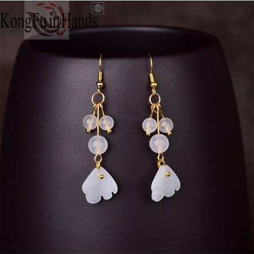 Ethnic Style Earrings Women Asymmetric Personality Characteristics Costume Chinese Clothing Accessories Retro Eardrop Ladies