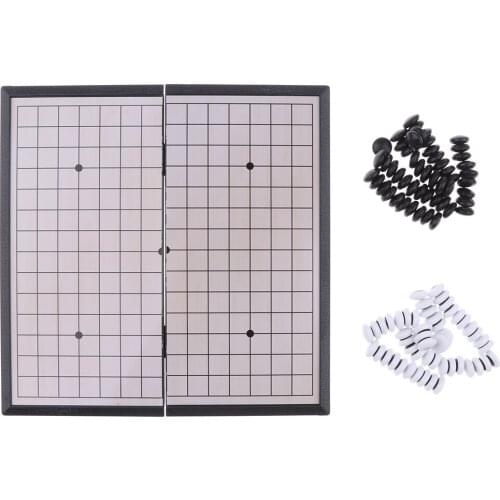 Folding Chessboard 102PCS Chinese Traditional WeiQi Board Chess Set Play Fun