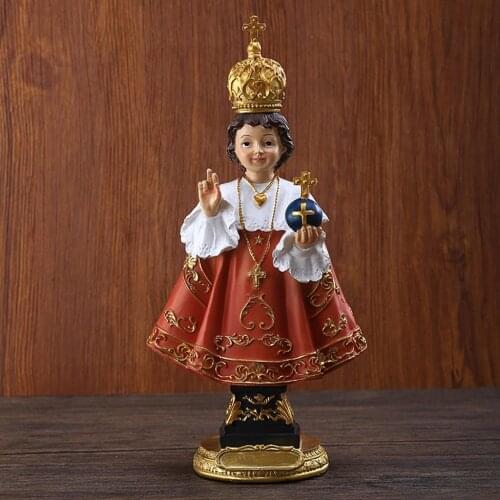 Jesus Holy Resin Statue Living Room Religious Figurine Cabinet Christ Ornaments Home Table Centerpieces Believer Prayer Decors