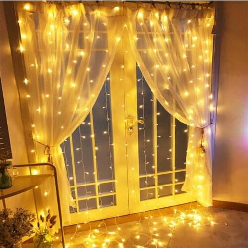 3M*3M LED Icicle Curtain Lights LED STRING Fairy Lights Led Christmas Lights Garland Outdoor/Indoor Wedding Party Decoration