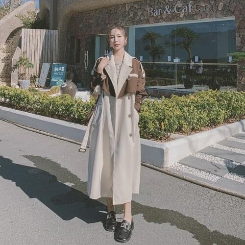 Windbreaker Women Fashion Spring Autumn Double Breasted Temperament Ladies Casual High Quality Mid-length Female Trench Coat F1