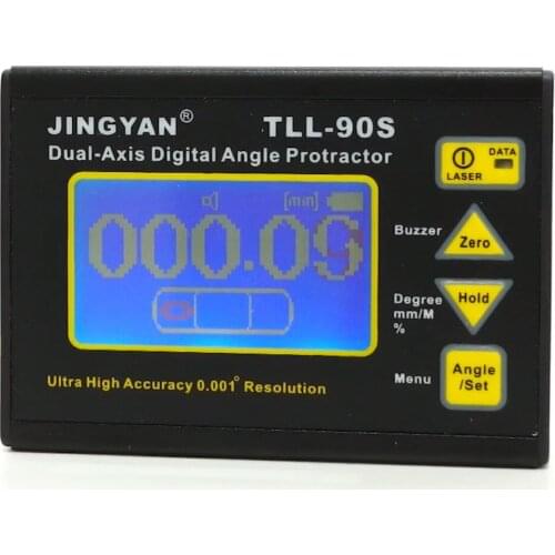 Jingyan High Precision 0.005 Laser Electron Level Instrument TLL-90S Digital Display Biaxial Inclinometer digital protractor