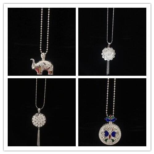 2021 New style Bohemia Retro ethnic style for women Elephant Necklace National Style Flowers Necklace Pendant fashion jewelry