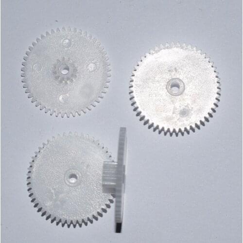 10/100pcs 48+12 teeth tight fit 2.5mm shaft double plastic gear for rc robot ship toy part technology model parts 48122.5A