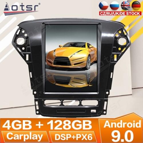 4+128GB For Ford Mondeo MK4 2011 2012 2013 Android Radio Multimedia Car Cassette Recorder Stereo Player Tesla GPS Navi Head Unit