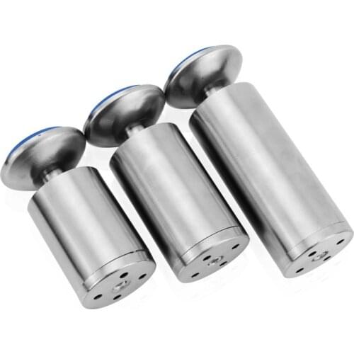 4pcs/set Height Adjustable Metal Table Legs Feet Silver Stainless Steel Table Bed Sofa Level Feet Metal Furniture Legs