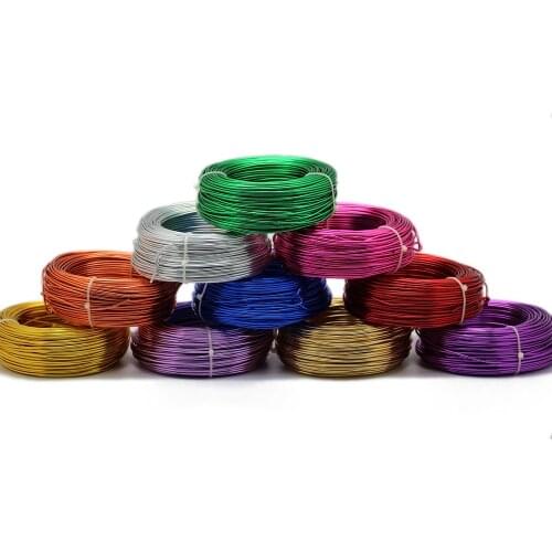 500g/roll 1mm/1.5mm/2mm/2.5mm Anadized Round Aluminum Wire Jewellery Wire Soft DIY Jewelry Craft Painted Metal Wire
