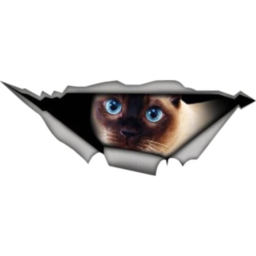 B0744# Self-adhesive Decal Siamese cat Car Sticker Waterproof Auto Decors on Bumper Rear Window Motorcycle Laptop