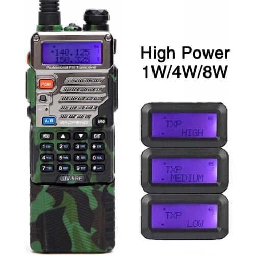 Baofeng UV-5RE 8W High Power Walkie Talkie Powerful 3800mah Uhf Vhf 8Watts Long Range Hiking UV5RE CB Portable Ham Radio