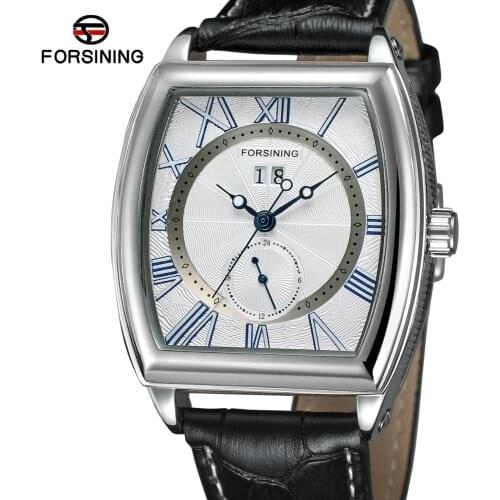 Forsining Men Watch Top Brand Luxury 2019 Classic Retro Design Luxury Blue Hands Automatic Self Winding Mechanical Wrist Watches