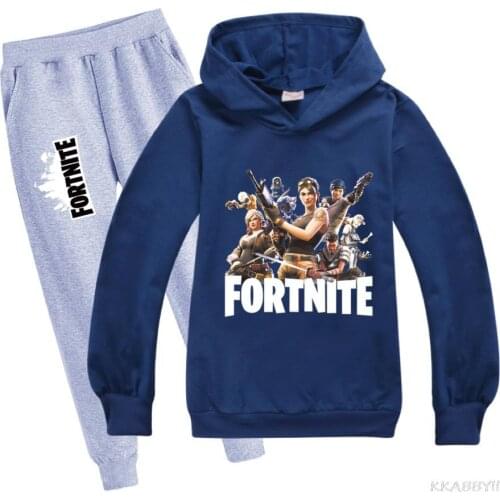 Fortnite Children clothing Hoodies sets boys clothes Hoodies cartoon suits toddler girls top+pant 2Pcs set sports suit