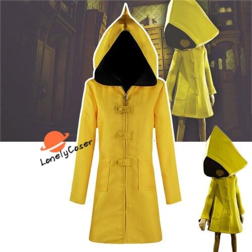 Game Little Nightmares 2 Six Cosplay Raincoat Yellow Costume Hooded Jacket Hooded Coats Halloween Party Outfit Uniform