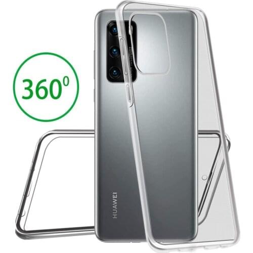 Double Silicon Case For Huawei P40 Lite E 5G P30 Pro 2020 New Edition Full Body 360 Front Back TPU Cover For Huawei Nova 5T Capa