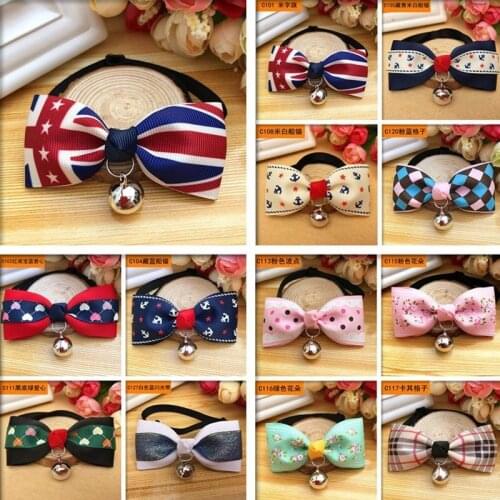 30 Colors Pet Dog Cat Bow Tie Adjustable Necklace Cat Collar Dogs Accessories Pet Dog Bow Tie Puppy British Style Pet Supplies