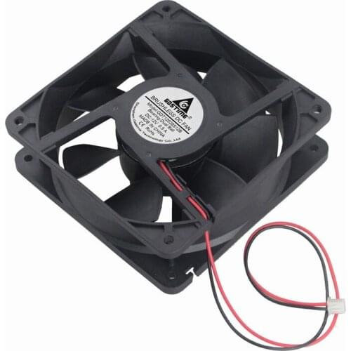 Gdstime 10 Pcs 120x120mm Two Ball PC Case Brushless Cooling Fan 12V DC Motor Cooler 120mm x 38mm 12038B 2Pin 0.5A