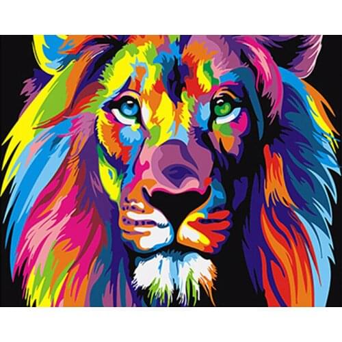 Paints By Numbers Animals 50x40cm Pictures Oil Painting By Numbers Set Gift Coloring By Numbers Canvas Wall Set