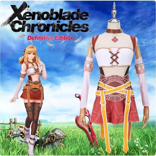 Game Cosplay Xenoblade Chronicles: Definitive Edition Fiora Outfit Braces Skirt Corset Stockings Halloween Costume For Women
