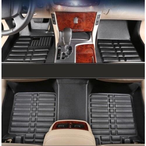 Leather car floor mats carpet rug for toyota highlander 2011 2012 2013 2014 2015 2016 2017 2018 2019 accessories parts