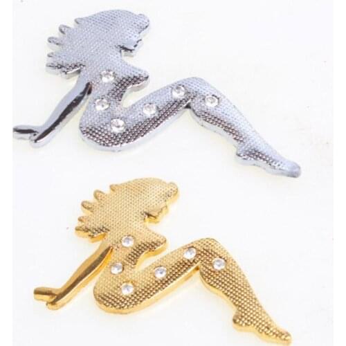 3D Metal Car Sticker Gecko with Diamond Metal Decal for Car Gold Lizard Car Decal Sticker Metal 3D Gecko Car Sticker Car Decals