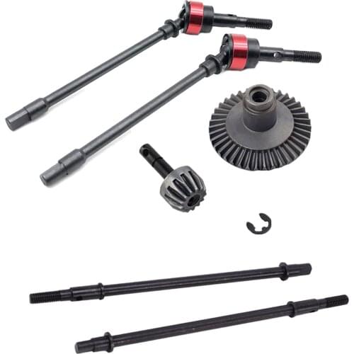 Metal Upgrade RC Car Universal Drive Shaft Dogbone with Gears Set Fit for Axial SCX10 1:10 Scale RC Rock Crawler Car Truck Part