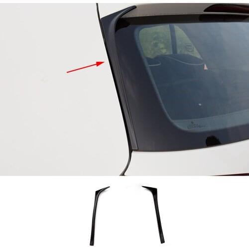 MK7 Car-styling Rear Wing Side Spoiler Lip for Volkswagen Golf 7 MK7 2014-2017 Not GTI R Carbon Fiber / ABS Gloss Black