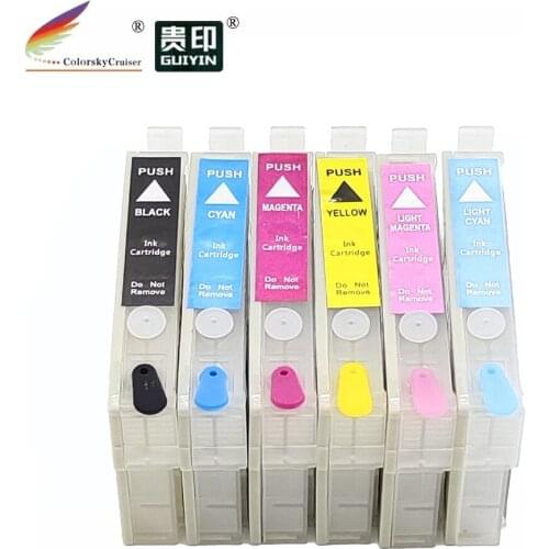 RCE-981-986) refillable refill ink cartridge for Epson T0981-T0986 98 Artisan 700 710 725 730 800 810 835 837