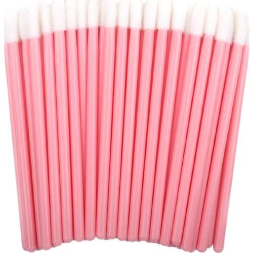 Fashion 1000PCS Wholesale Disposable Makeup Lip Brush Lipstick Gloss Wands Applicator Make Up BK Cosmetic Flocked Head Brushes