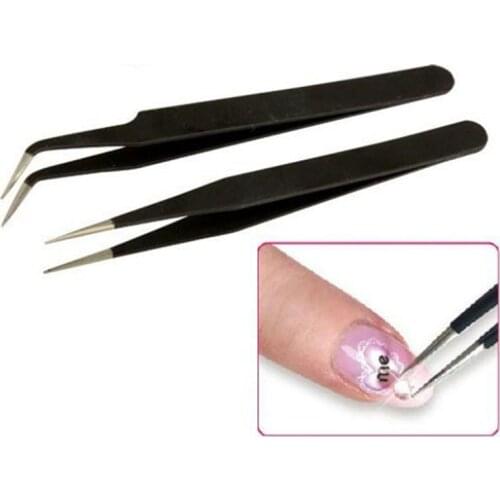 Lot of 2 pcs Acrylic Gel Nail Art Rhinestones Paillette Nipper Picking Tool Black Free Shipping H0069