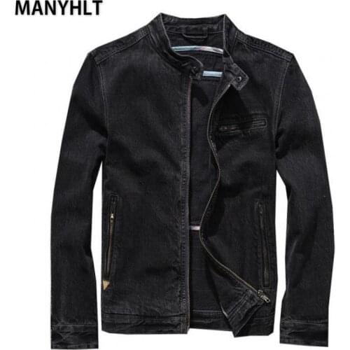 MANYHLT 2021 New Autumn Men Denim Jackets Fashion Slim Fits Motocycle Jean Denim Jacket Mens Jeans With Pockets Outerwear
