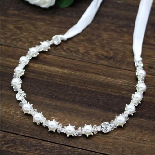 New Women Elegant Pearls Simple Hairbands Sweet Headband Hair Hoops Holder Ornament Head Band Lady Fashion Hair Accessories