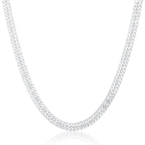 925 Silver Plated Necklaces for Men 10mm Chain Necklace 20inch Choker Fashion Male Jewelry Accessories Gifts hop hip Chain JP