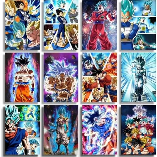 Dragon Ball Japanese Anime Poster Dragon Ball Character Wall Art Canvas Painting Living Room Childrens Room Decoration Painting