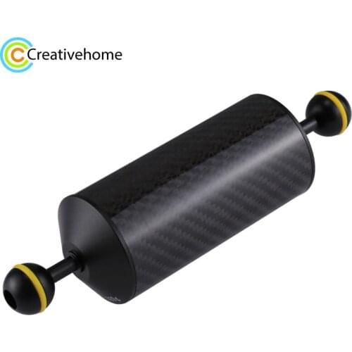 PULUZ 8.86 inch 22.5cm Length 60mm Diameter Dual Balls Carbon Fiber Floating Arm, Ball Diameter: 2.5cm, Buoyancy: 300g