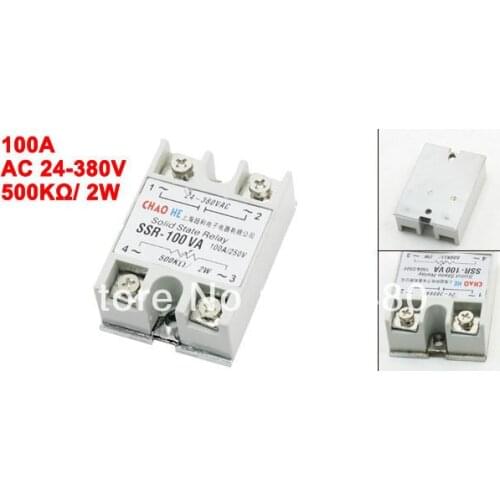 Temperature Control Voltage Resistance Regulator Solid State Relay SSR-100VA 100A 24-380V AC 500 Kohm / 2W