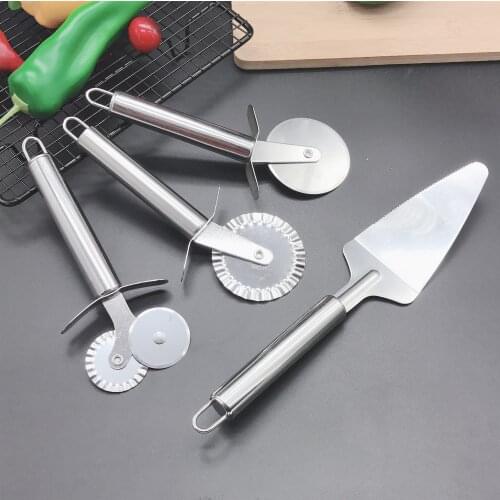 Stainless Steel Pizza Cutter baking accessories Pastry dough pasta connector Pizza tool cuchillos de cocina for pizza new