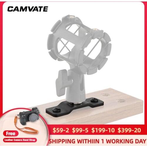 CAMVATE Standard Mic Screw Connector Adapter With 5/8''-27 Male To 1/4''-20 Female Thread & Wall/Table/Ceiling Bottom Mounting