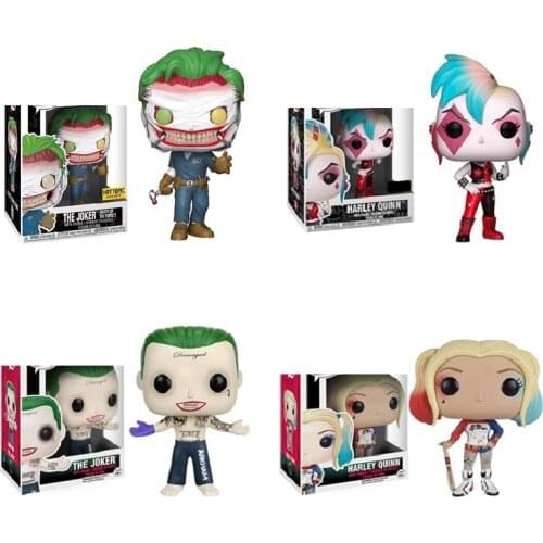 POP Suicide Squad Vinyl Dolls Figure Model Harley Quinning The Joker Action Figures Toys for Children Collection