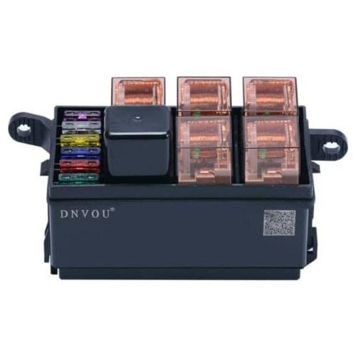 High quality 1PC 6 Way Auto fuse Box assembly with 40A+5Pin 40A relay and fuses