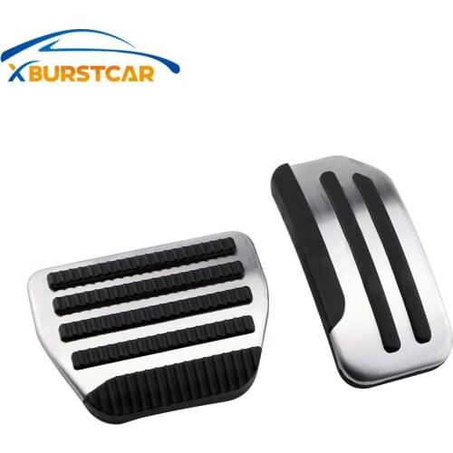 Xburstcar Auto for Nissan March Maxima Juke Pulsar Leaf Stainless Steel AT MT Car Gas Fuel Brake Footrest Pedal Accessories