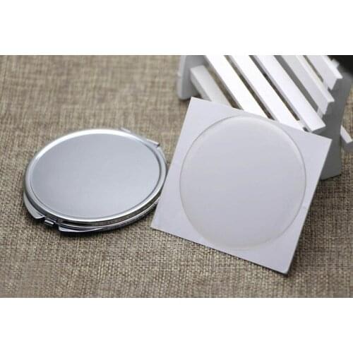 72mm DIY Mirror Compact Compact Mirror Blank Pocket Foldable Mirror With Epoxy Sticker 500 pieces/lot