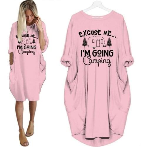 2019 Fashion T-Shirt for Women camping printed Tshirt Top Graphic Tee Women Off The Shoulder vaction shirt-K601