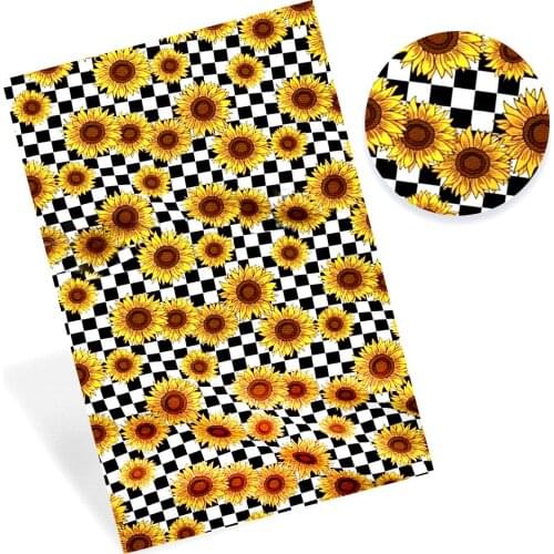 JOJO BOWS 22*30cm 1pc Faux Leather Sheets Cartoon Fruits Flower Printed Synthetic Leather Fabric DIY Hair Bows Handmade Material