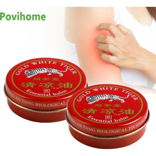 10g White Tiger Balm Cooling Oil Mint Cream Relieve Headache Dizziness Ointment Refreshing Mosquito Bite Anti Itching Plaster