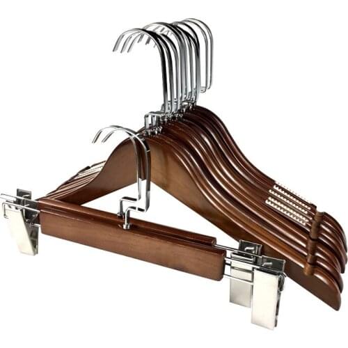 10pcs/lot Children/Adult Wood Hangers For Clothes Rack Baby Women Wooden Non-slip Vintage Hanger