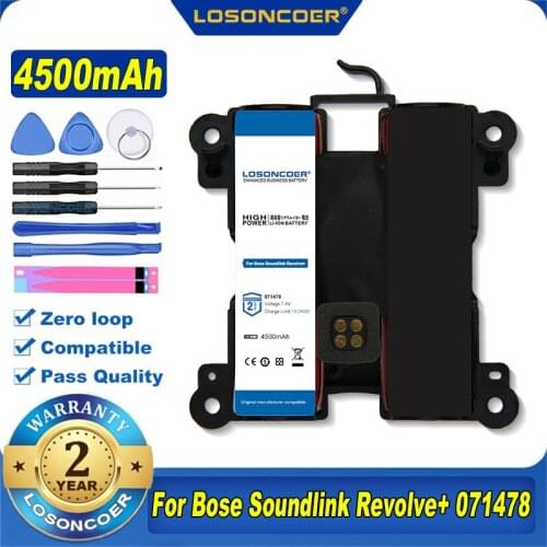 100% Original LOSONCOER NEW 4500mAh 071478 Battery For Bose Soundlink Revolve+ 071478 Portable Speaker Battery