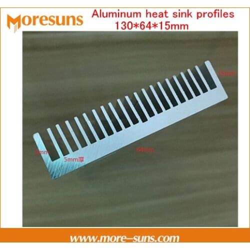Fast Free Ship 2PCS/lot Aluminum heat sink profiles thickening Electronic radiator 130*64*15mm cooling fin Cooler Radiator